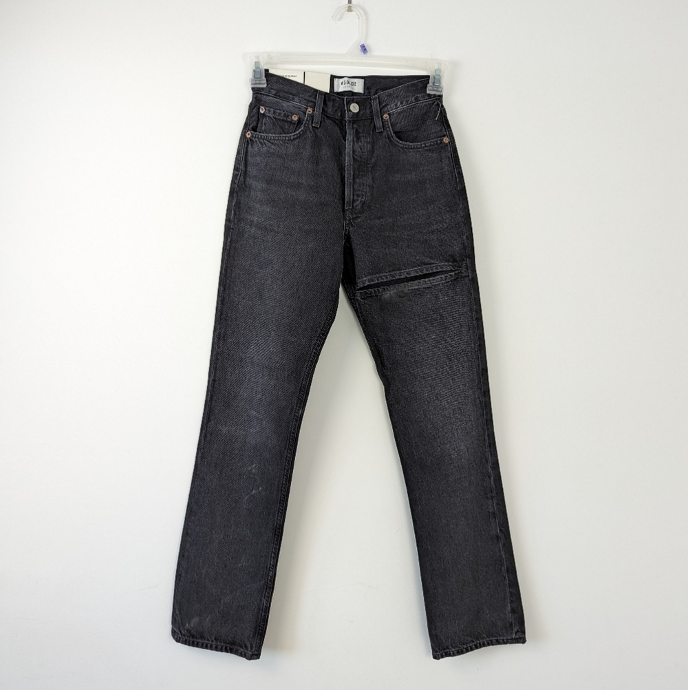 Women's AGOLDE Lana Mid Rise Vintage Straight Organic Denim Jeans - Size 23